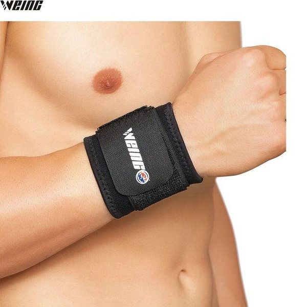 

wrist support weing adjustable bracers breathable comfortable sports, Black;red