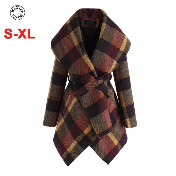 

women's wool & blends loose coat of fund 2021 autumn winters fashion, Black