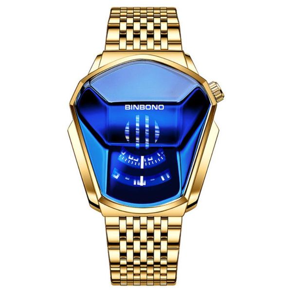 

wristwatches 2021 led screen clock watch fashion sports life waterproof digital display reflective diamond mirror men, Slivery;brown
