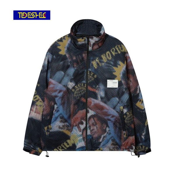 

men's jackets streetwear harajuku spot designer travis scojacket hip hop jacket 2021 men winter cotton fleece stand-up collar, Black;brown