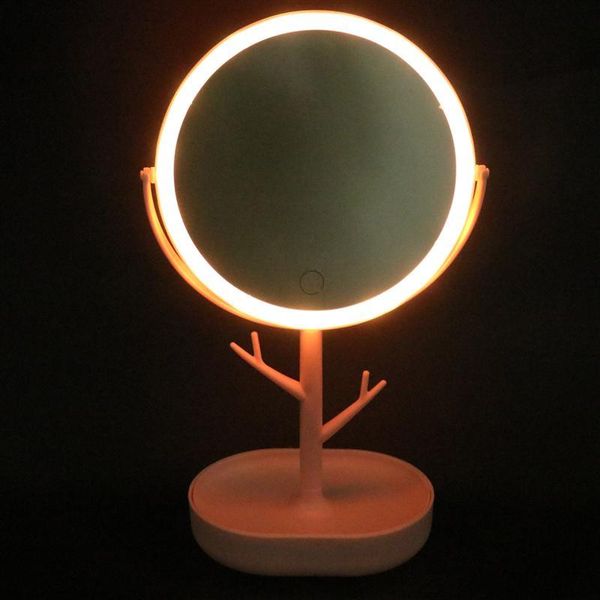 

compact mirrors led lighting makeup mirror 5x magnifying cosmetics women girl deskmiroors