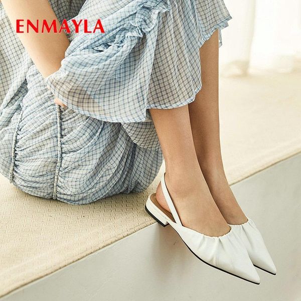 

dress shoes enmayla women elastic band pointed toe high heel novelty slingbacks party mules square genuine leather wedding, Black