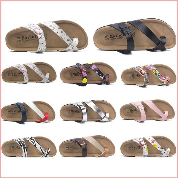 

slippers casual soft cork women men summer beach slide sandals flip flops toe sleeve comfort boys girls couples outside shoes, Black