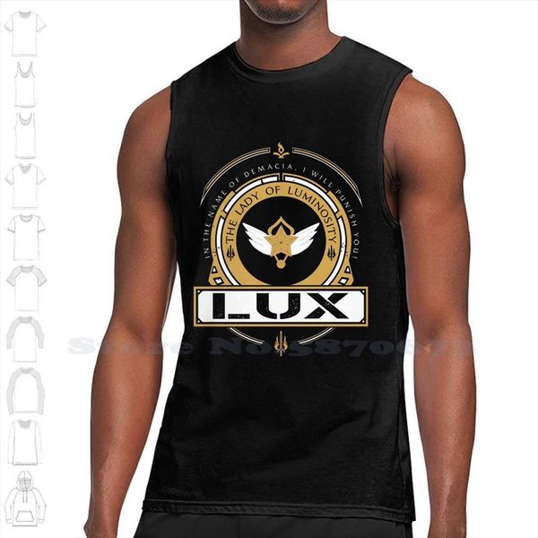 

lux limited edition custom funny tank sleeveless vest esports e sports ad carry lane support jungler, White;black