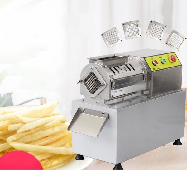 Taglierina per patatine fritte di fabbrica elettrica commerciale (attrezzature per la lavorazione degli alimenti affettatrice per patatine fritte piccola macchina per il taglio di frutta e verdura 900W