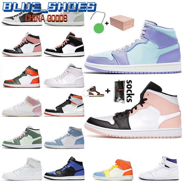 

shoeswith box jumpman 1 men women 1s basketball shoes retro high og court purple travis scotts sneakers mid hyper royala45