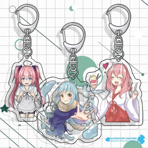 

keychains that time i got reincarnated as a slime 6cm key chains for backpacks anime figure keychain on backpack keyring figures, Silver