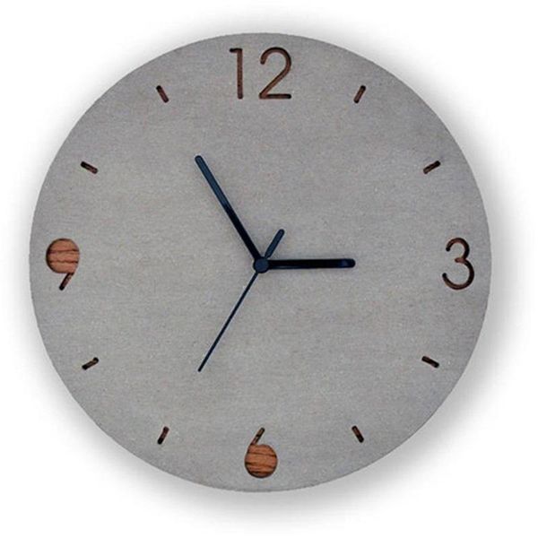 

wall clocks decorative concrete clock minimalist industrial wind cement modern simple style home decoration living room silent