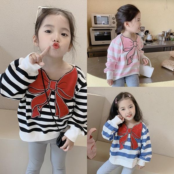 

hoodies & sweatshirts kids bow sweatshirt spring long sleeve baby girls clothing jacket clothes, Black