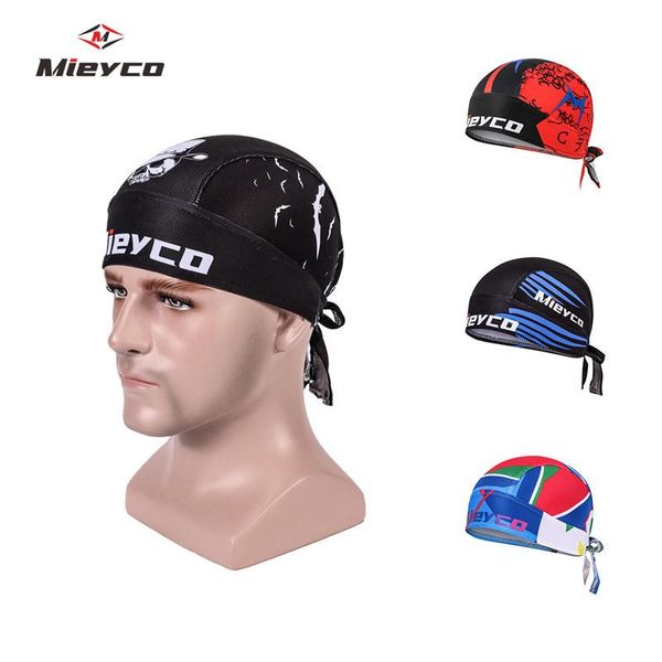 

mieyco printed cycling caps men running hiking fishing bandana headscarf ski headband breathable helmets quick dry pirate cap & masks, Black