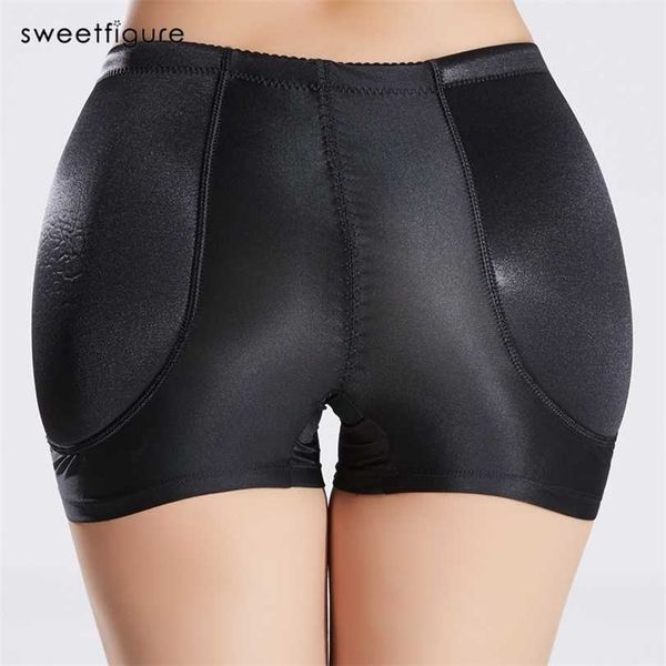 

plus size padded panties butt lifter body shaper underwear shaper hip enhancer seamless hipbone 211218, Black;white