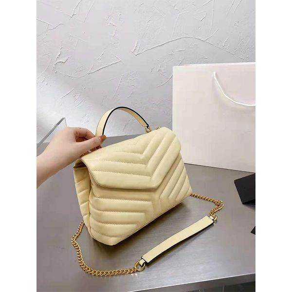 

luxury shoulder bag designer handbag y-shaped seam leather ladies metal chain flap messenger bag wholesale