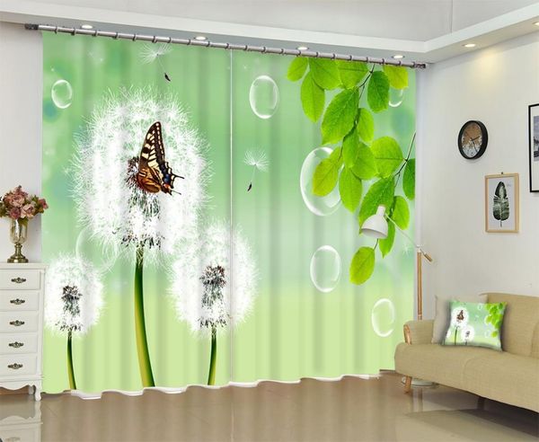 

curtain & drapes fantastic dandelion planting curtains decorative for home textile luxury 3d sunshade customize size