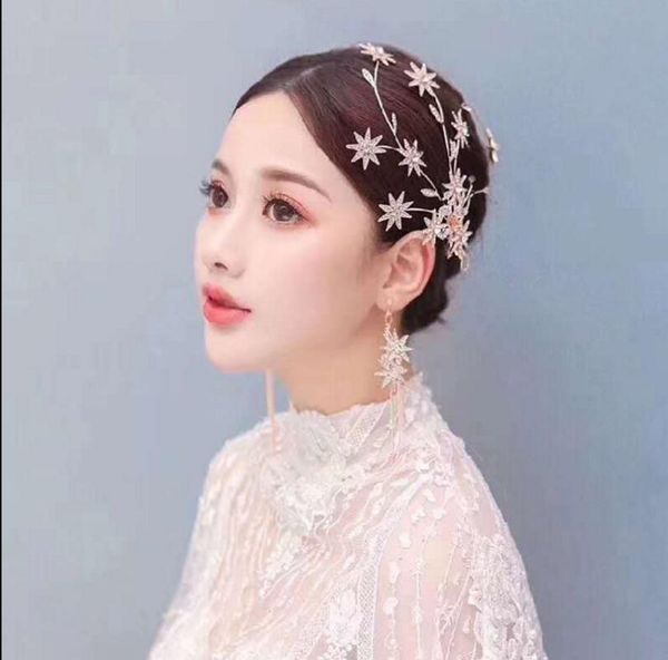 

hair clips & barrettes 2021 star side clip set wedding dress super sweet evening with accessories style, Golden;silver