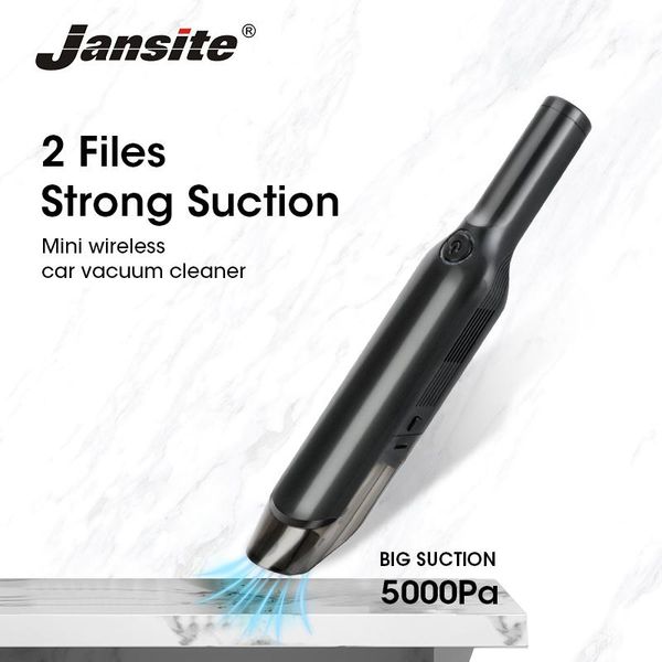 

jansite handheld wireless 5000pa car vacuum cleaner rechargeable powerful cyclone suction cordless wet/dry for home pet hair