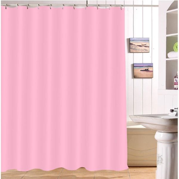 

shower curtains lb solid pink red bathroom curtain screens fabric 180*180 waterproof polyester print for girl bathtub home decor