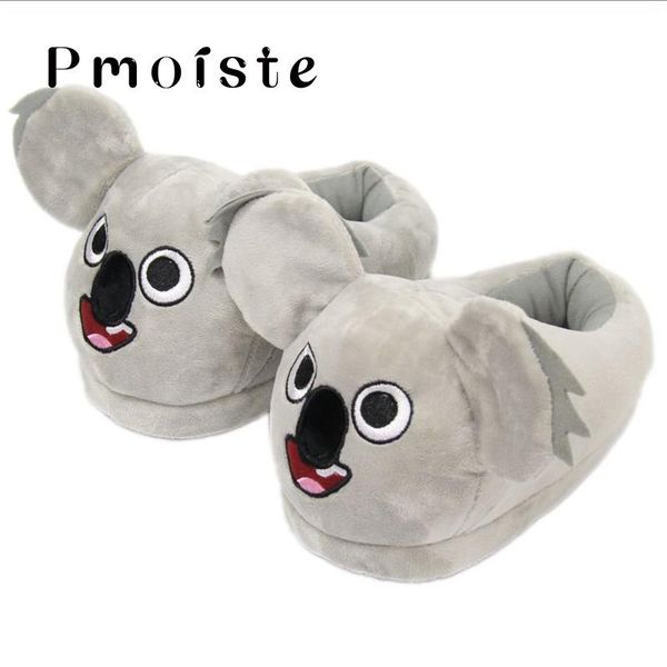 

slippers women's winter plush cute fur slides eva bedroom warm home, Black