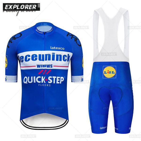 

quick step pro team cycling jersey road racing summer bike clothing short sleeve suit bib set ropa maillot hombre sets, Black;blue