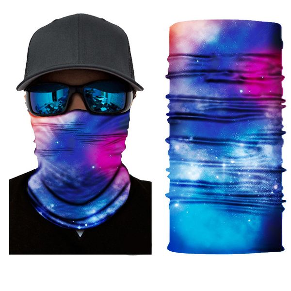 

cycling outdoor camping sunscreen headband uv ristant seamls starry sky printed mask