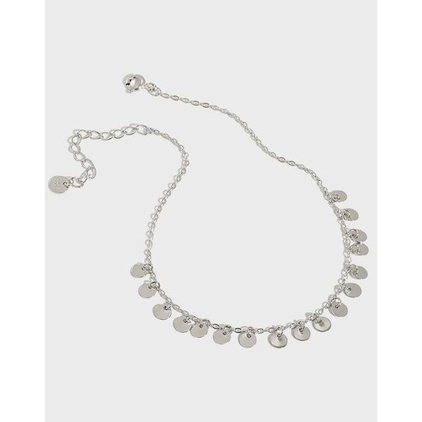 

anklets real 925 sterling silver rounds tassel ankle foot bracelet woman accessories, minimalist chains for women jewelry, Red;blue