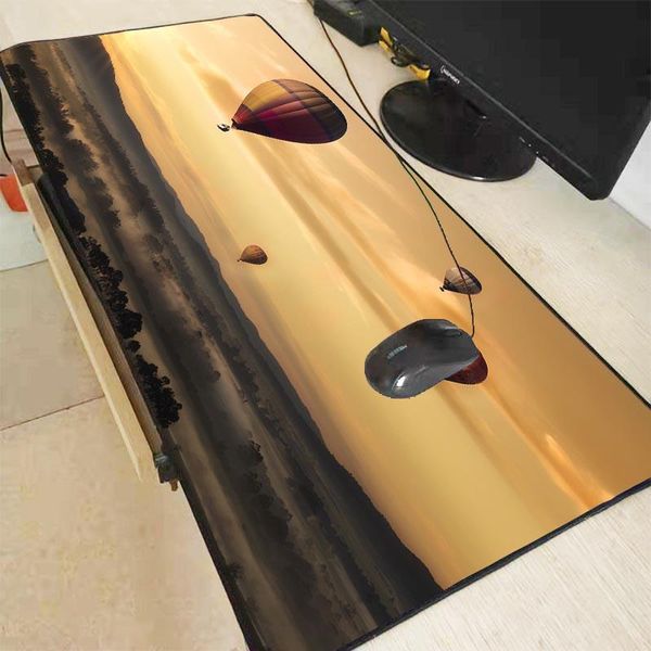 

mouse pads & wrist rests xgz large air balloon gaming accessories office and home carpet mat anti-slip computer desk natural rubber xxl