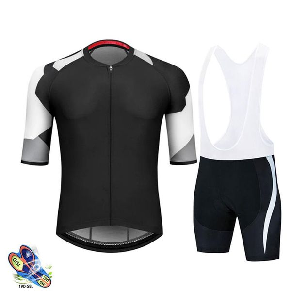 

racing sets spain 2021 cycling clothing short sleeve jersey set pro road bike clothes summer bicycle triathlon skinsuit cycle shirt, Black;blue