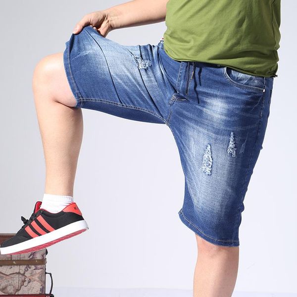 

men's jeans men short pants 2021 summer casual streetwear mens clothing hip hop pocket skinny denim jean pant shorts blue