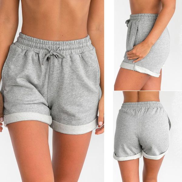 

women's shorts 2021 women high waist lace up pocket summer cotton drawstring ladies, White;black