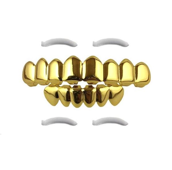 

hip hop plated 8 gold braces halloween teeth grills props, Silver