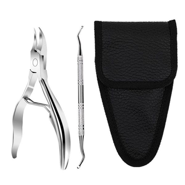 

nail gel 1 set stainless steel manicure pedicure tool sturdy clipper (silver), Red;pink