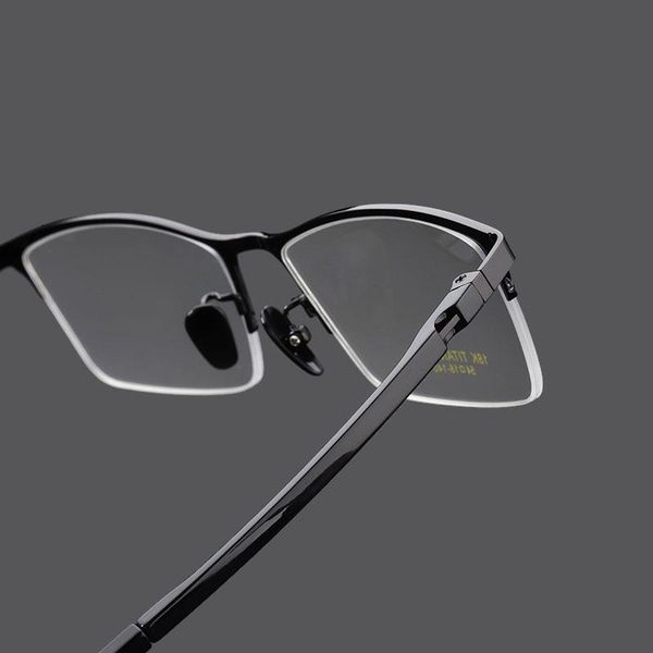 

fashion sunglasses frames titanium glasses frame men vintage half rim clear eye for optical eyeglasses eyewear spectacles oculos, Black