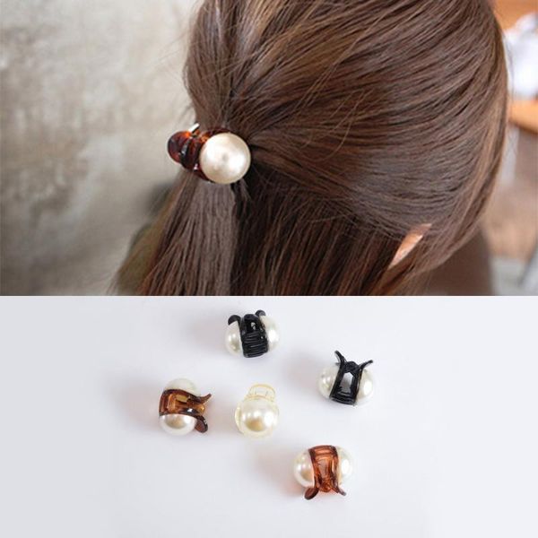 

hair accessories ncmama pearl crab for women korean barrettes girls holder clip mini hairpin