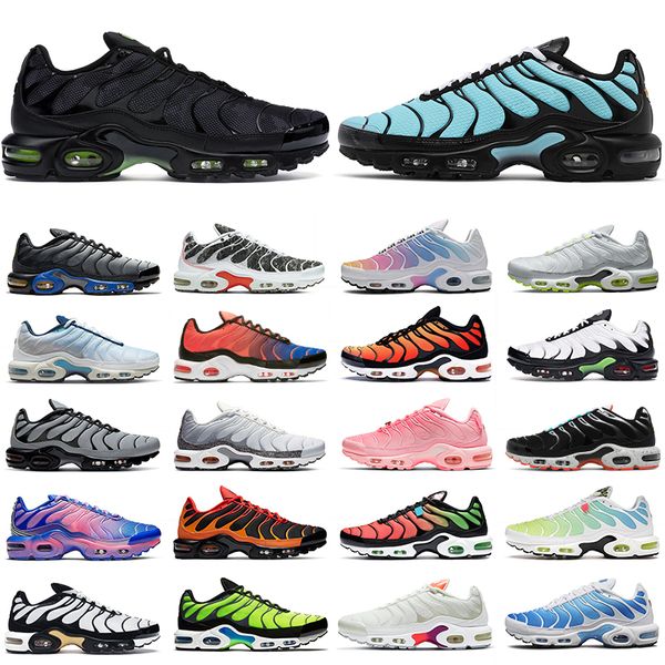 

2022 tn plus men women running shoes psychic blue particle grey triple black volt atlanta gradient red pink white mens trainers outdoor snea