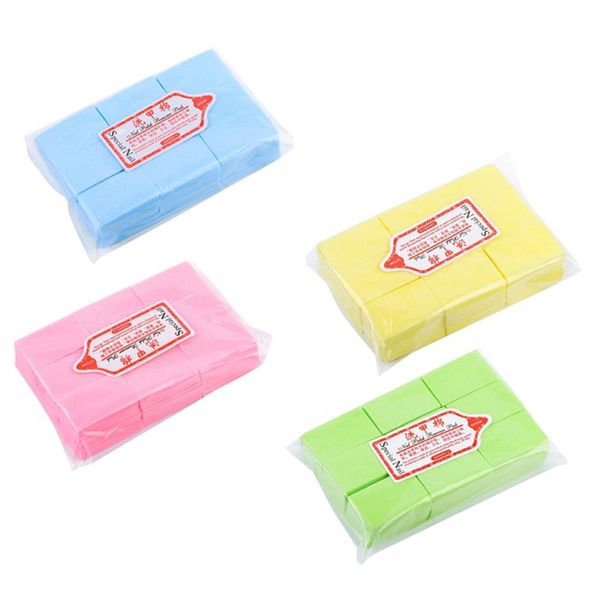 

nail art decorations 600pcs lint gel polish remover cotton pad wipe removal pads - multiple colors, Silver;gold