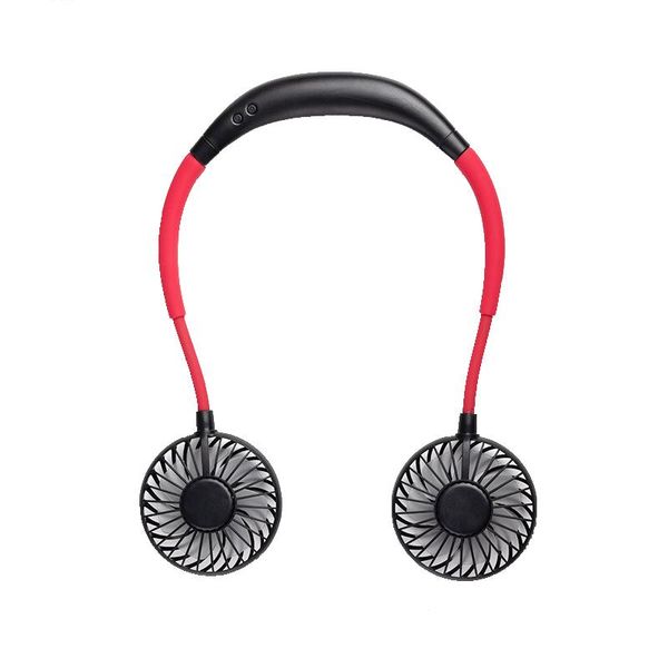 

electric fans lazy neck hanging fan usb portable small student sports mini rechargeable handheld