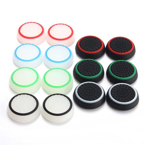 Luminous Borracha Silicone Jogo Acessórios Casos Joystick Cap Polegar Stick Joystick Grip Grips Caps para PS5 PS4 PS3 Xbox One 360 ​​Controller UF357