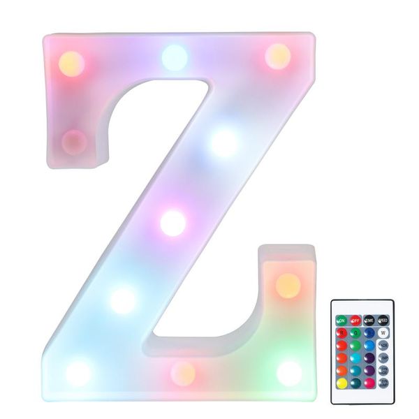 

colorful alphabet night lamp letter a-z modelling light decoration with 16 changing colors 4 lighting modes remote control novelty items