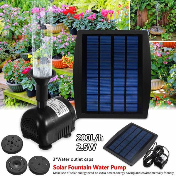 

mini solar powered fountain garden pool pond decoration panel floating water pump outdoor bird bath decorations