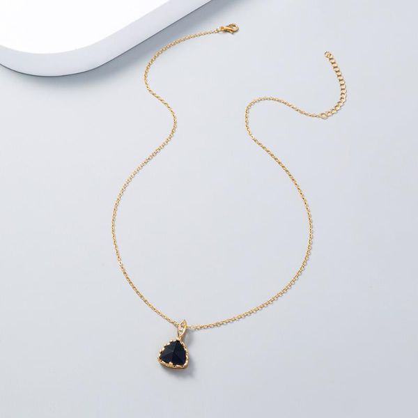 

chains romantic sweet and lovely variety of black drop-shaped pendant necklace ladies girls wedding engagement accessories, Silver