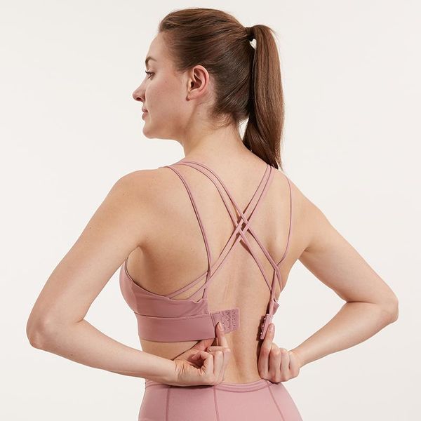 

vansydical shockproof cross straps bra gym running sports women workout fitness yoga crop brassiere sportswear outfit