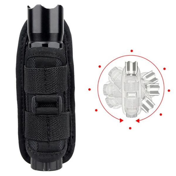 

stuff sacks tactical set 360 degrees rotatable pouch holster torch case belt cover outdoor hunting equipment