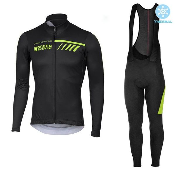 

racing sets 2021 pro team cycling jersey winter men thermal long clothing set bib pants maillot ropa ciclismo outdoor sport wear, Black;blue