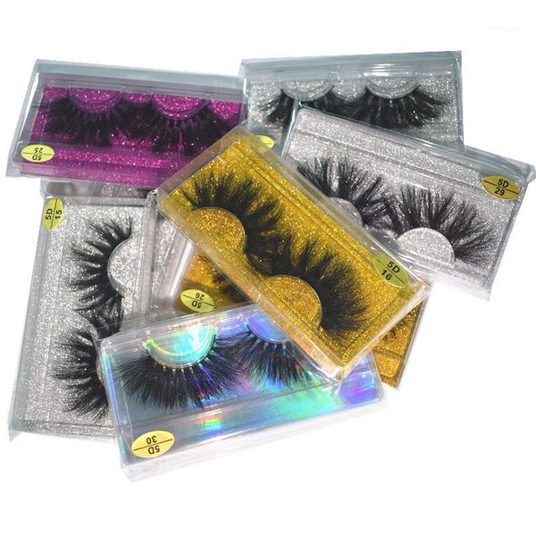 

wholesale 5/10 25mm 3d mink eyelashes false lashes packing in tray and cover dramatic long 5d lashes1