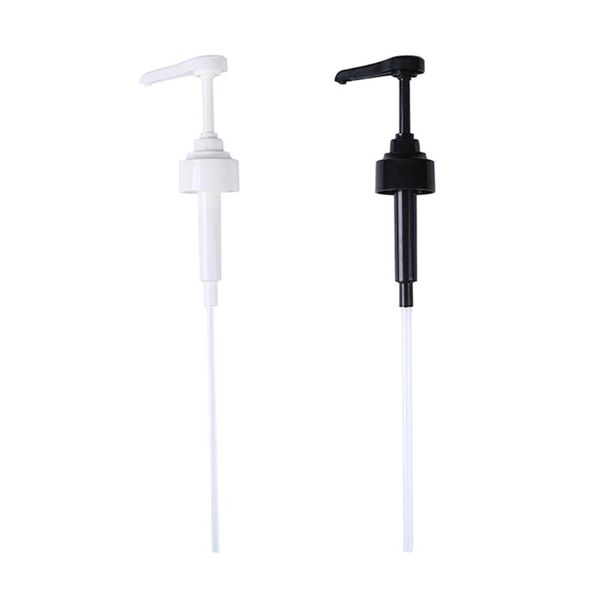 

liquid soap dispenser 2pcs oyster sauce bottle nozzle press pump heads oil sprayer for kitchen (white+black)