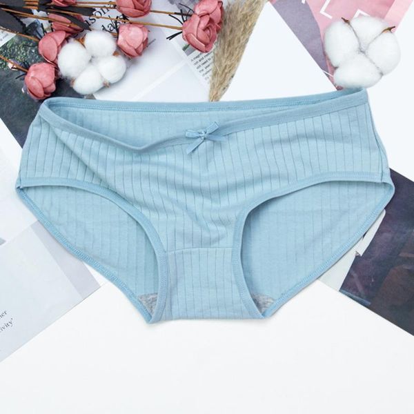 

women's panties polyester solid women mid waist briefs underwear female sweet simple underpants lady bow panty 8 colors, Black;pink