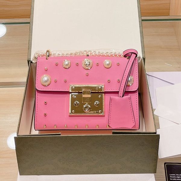 

womam handbag cowhide vintage pearl qivets crossbody bag classic wave pattern women luxurys designers shoulder bags 6 colors g226866