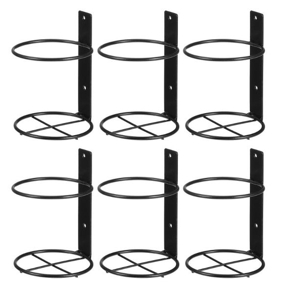 

hooks & rails 6pcs iron racks wall-mounted display red storage holders