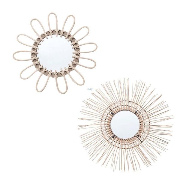

mirrors f2tf round shape decorative mirror rattan innovative art decoration makeup