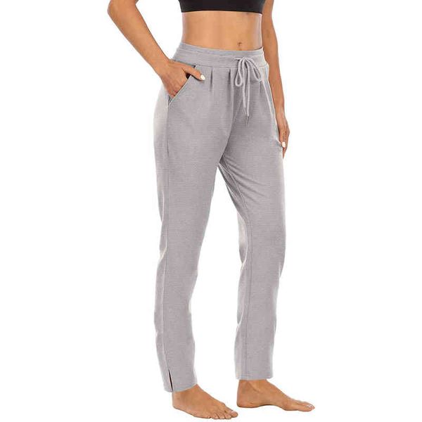 Yoga calça cor pura cor alta cintura lace bolso esportes fitness yoga pants largamente pants exercício leggings leggings activewear calça h1221