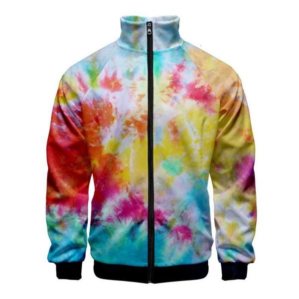 

men's jackets tie dye streetwear harajuku sweatshirts spring autumn windbreaker stand collar thin zipper coats for men mhs100 o1up, Black;brown